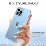 Lontect For Iphone 13 Pro Max Case Built In Screen Protector Glitter Clear Sparkly Bling Rugged Shockproof Hybrid Full Body Protective Cover Case For Apple Iphone 13 Pro Max 6 7 2021 Clear Glitter