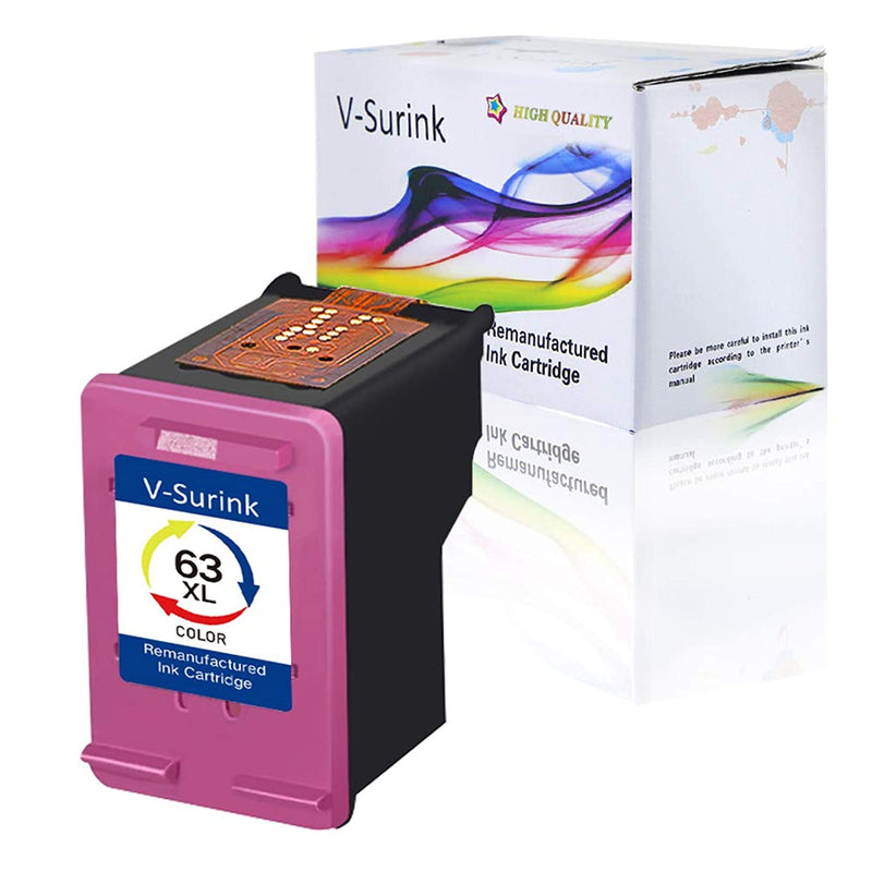 Ink Cartridge Replacement For Hp 63Xl 1 Color Used In Envy 4520 4516 Officejet 5255 5258 4655 4650 3830 3831 4655 Deskjet 2130 2132 1112 3630 3633 3634 Printer