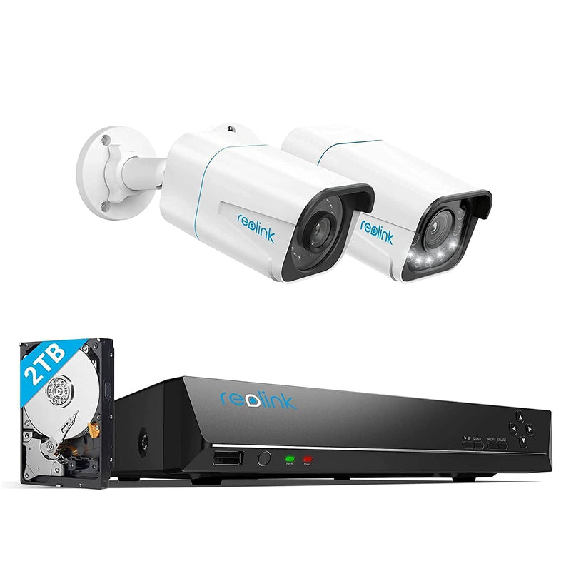 4K PoE Outdoor Security Camera NVR 8 Channel Pre-Installed 2TB HDD 4K Ultra HD