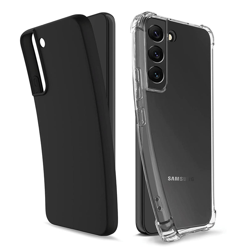 Designed For Samsung Galaxy S22 Plus 5G Case 2Pack Cases For Galaxy S22 5G2022 Released Wireless Charging Compatible Military Shockproof Case For S22 Plus 6 6 Black Clear