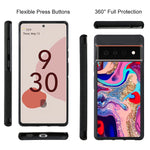 Bonoma Compatible With Google Pixel 6 Pro Case Marble Soft Tpu Bumper Hard Pc Back Full Body Protective Case For Google Pixel 6 Pro 6 7 Inch