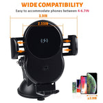 Wireless Car Phone Charger Mount Fast Charging Car Phone Holder Auto Clamping Qi 10W 7 5W