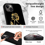 Esakycn For Iphone 13 Pro Max Case Phone Case Silicone Black With Rose Pattern Design Girls Women Ultra Slim Shockproof Soft Tpu Protective Cover Skin For Apple Iphone 13 Pro Max Rose 1
