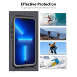 Fansteck Compatible With Iphone 13 Pro Waterproof Case Built In Screen Protector Scratch And Shock Resistant Dust And Water Resistant Waterproof Phone Case For Iphone 13 Pro 6 1 Inchmagic Black