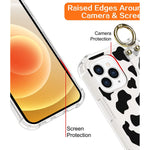 Lsl Compatible With Iphone 13 Pro Max Case Clear Cover With Adjustable Strap Hand Holder Cow Print Pattern Design Hard Pc Soft Tpu Frame Shockproof Protective Cover For Iphone 13 Pro Max