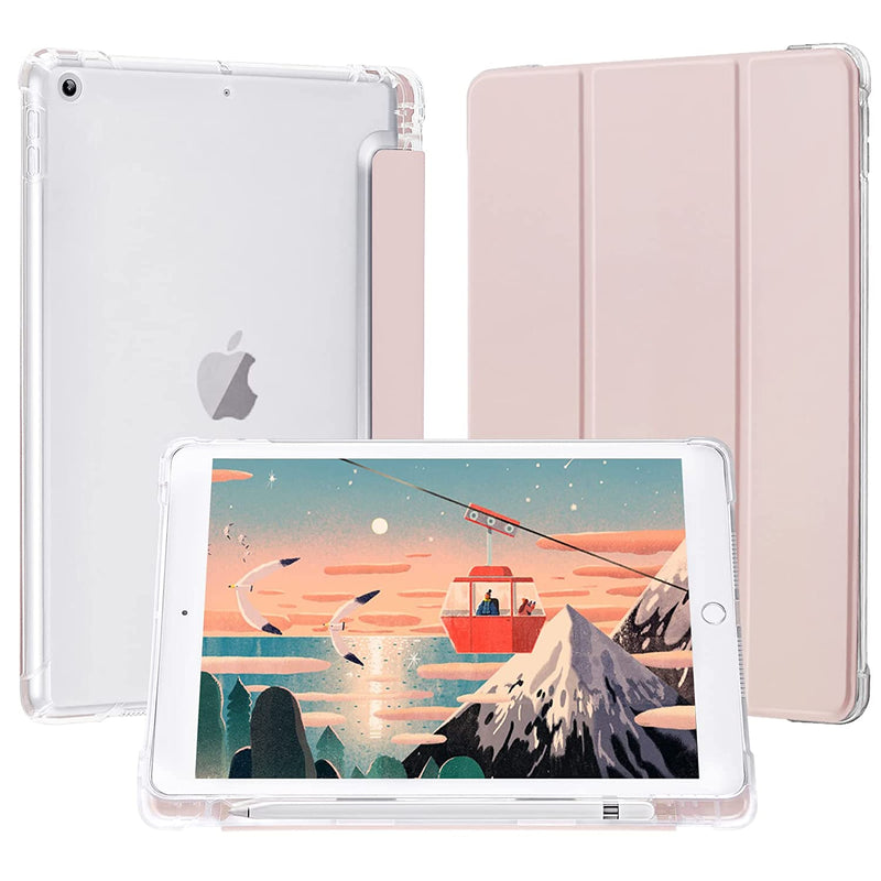New Compatible For Ipad 9Th 8Th 7Th Generation Case2021 2020 2019 Ipad 10 2 Case With Pencil Holder Soft Tpu Translucent Frosted Back Auto Wake Sleep S