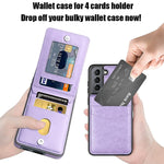 Lakibeibi Samsung Galaxy S22 Case Dual Layer Lightweight Premium Leather Galaxy S22 Wallet Case With Card Holders Flip Case Protective Cover For Samsung Galaxy S22 5G 2022 Purple