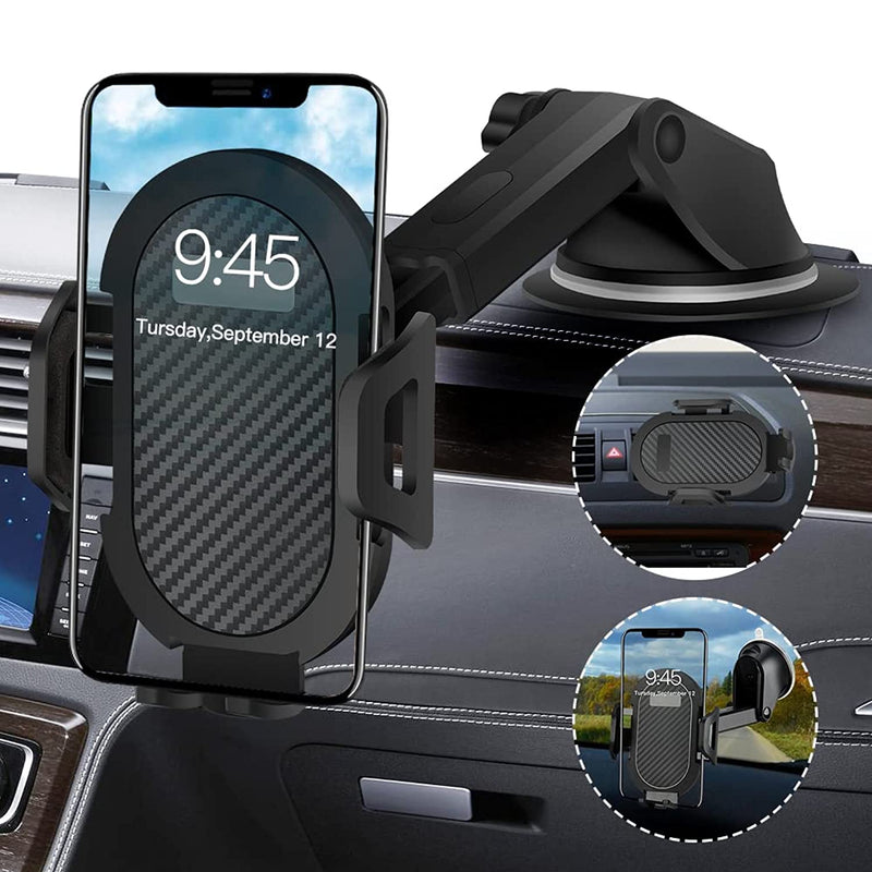 Cell Phone Holder For Car Phone Holder Mount With Suction Cup Dashboard Windshield Air Vent Upgraded Handsfree Stand Universal Compatible With All Mobile Phones
