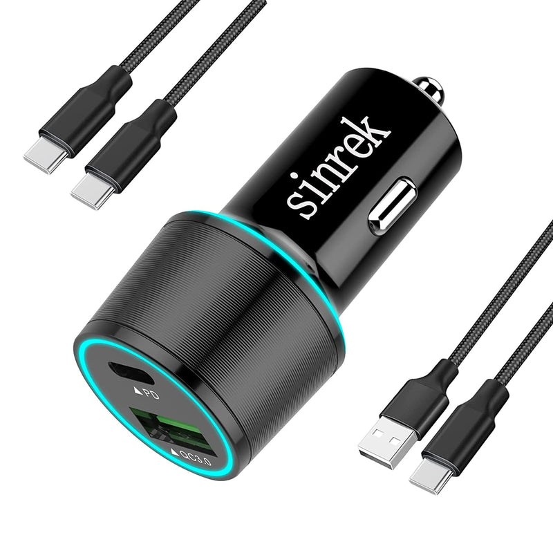 Usb C Car Charger 36W Portable Car Charger Pd Qc3 0 Car Charger Adapter Fast Charging And Dual Port Suitable For Samsung Galaxy S22 S21 S20 Plus Ultra S10 S9 Note 20 10 Google Pixel Iphone13 12 11