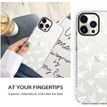 Fitunta For Iphone 13 Pro Max Butterfly Case With Screen Protector Cute White Butterfly Animal Print Design Shockproof Protective Case For Iphone 13 Pro Max 6 7 Inch Clear Butterfly