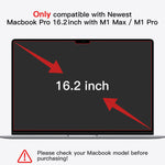 Tempered Glass Screen Protector Compatible With Macbook Pro 16 Inch 2021A2485 9H Hardness Tempered Glass No Bubble Clear