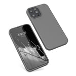 Kwmobile Tpu Silicone Case Compatible With Apple Iphone 13 Pro Max Case Slim Phone Cover With Soft Finish Titanium Grey
