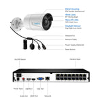 5MP PoE Security Camera 10pcs 16CH NVR Pre-Installed with 3TB HDD