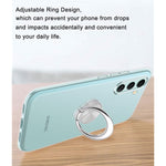 Designed For Samsung Galaxy A13 5G Case Clear Shockproof Silicone Protective Case With Ring Holder Kickstand Durable Soft Tpu Anti Scratch Non Yellowing Phone Cover Clear