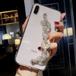 Compatible With Iphone 13 Pro Case Bling Glitter Bracelet Chain Hand Strap For Women Girls Yewos Clear Silicone Tpu Shockproof Slim Fashion Transparent Protective Cover Iphone 13 Pro 6 1 Inch