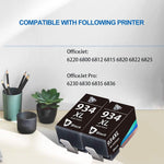 2 Black 934Xl 935Xl Compatible Ink Cartridge Replacement For Hp 934 935 Combo Pack High Yield For Hp Officejet Pro 6835 6230 6812 6815 6830 6820 6220 Printer