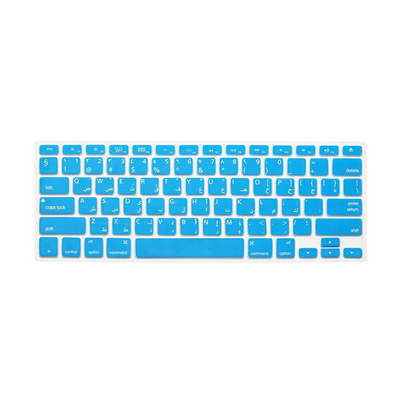 Super Stretchy Arabic Language Silicone Keyboard Cover Skin Protector Compatible With Macbook Pro 13 15 17 Without Retina Display Released Before 2016 Macbook Air 13 Imac Blue