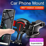 Ekdjkk 2 In 1 Suction Cup Car Phone Mount 360 Degree Swivel Car Dashboard Mount Hands Free Phone Holder For Car Dashboard Air Vent Windshieldred