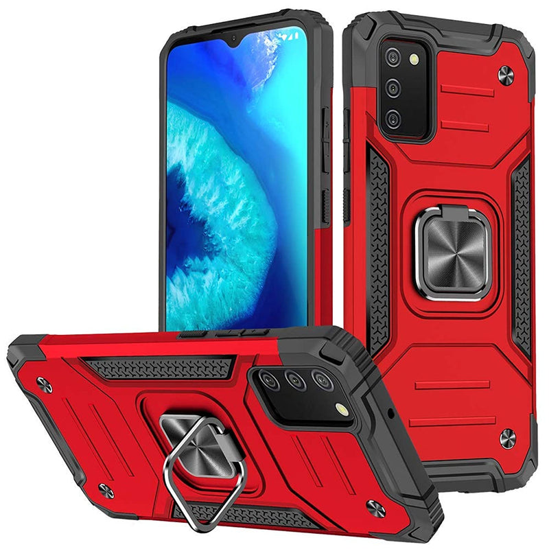 Samsung A02S Case Galaxy A02S Case Hnhygete 360 Military Grade Rotatable Kickstand Hard Rubber Bumper Shockproof Protective Cases Fit For Samsung Galaxy A02S Red
