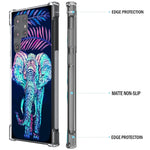 Ecute Military Clear Grade Protection Air Armor Designed Case Cover Compatible With Samsung Galaxy S22 Ultra 6 8In Not For S22 S22 Plus Watercolor Elephant
