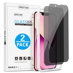2 Pack Omoton Privacy Screen Protector Compatible With Iphone 13 Mini 5 4 Inch Anti Spy Tempered Glass