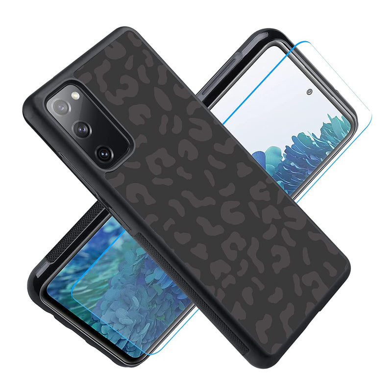 Bonoma Leopard Case For Samsung Galaxy S20Fe 5G Black Leopard Cheetah Pattern Design For Women Men Girls Shockproof Protective Cover For Galaxy S20 Fe 5G With Screen Protector