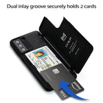 Toru Cx Slim Hidden Wallet Cover Designed For Galaxy S21 Plus Case With Card Holder Black