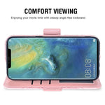 New For Huawei Mate 20 Pro Wallet Case And Tempered Glass Scre