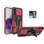 Samsung Galaxy A13 5G Case Samsung A13 5G Case Military Grade Protective Phone Case With Belt Clip Kickstand And Tempered Glass Screen Protector For Samsung Galaxy A13 5G Red