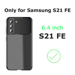 Comptible For Galaxy S21 Fe Case Carbon Fiber Texture With Soft Tpu Bumper Anti Scratch Slim Fit Protective Shockproof Case For Samsung Galaxy S21 Fe 5G Case Black