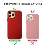 Rorsou Slim Fit Designed For Iphone 13 Pro Max Case Ultra Thin And Slim Full Protection Secure Grip Coated Non Slip Matte Surface Hard Pc Case For Iphone 13 Pro Max Case 6 7 Inch Red