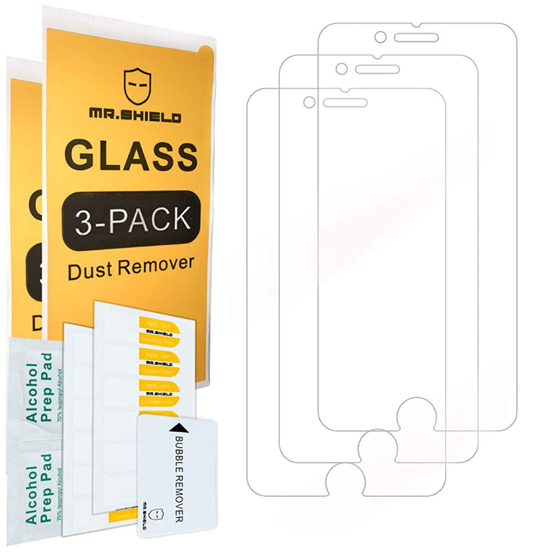 3 Pack Mr Shield Designed For Apple Iphone Se 3 2 2022 2020 Edition Tempered Glass Screen Protector With Lifetime Replacement