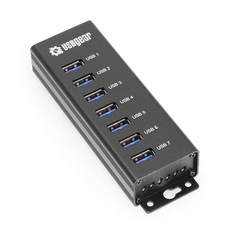New Usbgear 7 Port Usb 3 0 Charging And Superspeed Mountable Data Hub