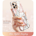 I Blason Cosmo Series Case For Iphone 12 Pro Max 6 7 Inch 2020 Release Slim Full Body Stylish Protective Case With Built In Screen Protector Marble