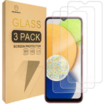 3 Pack Mr Shield Designed For Samsung Galaxy A03 Tempered Glass Japan Glass With 9H Hardness Screen Protector With Lifetime Replacement