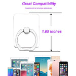 Tacomege Transparent Clear Phone Holder Ring Grips For Iphone Samsung Xiaomi Finger Ring Stand For Smartphone Tablet Case Painting Patternrectangle