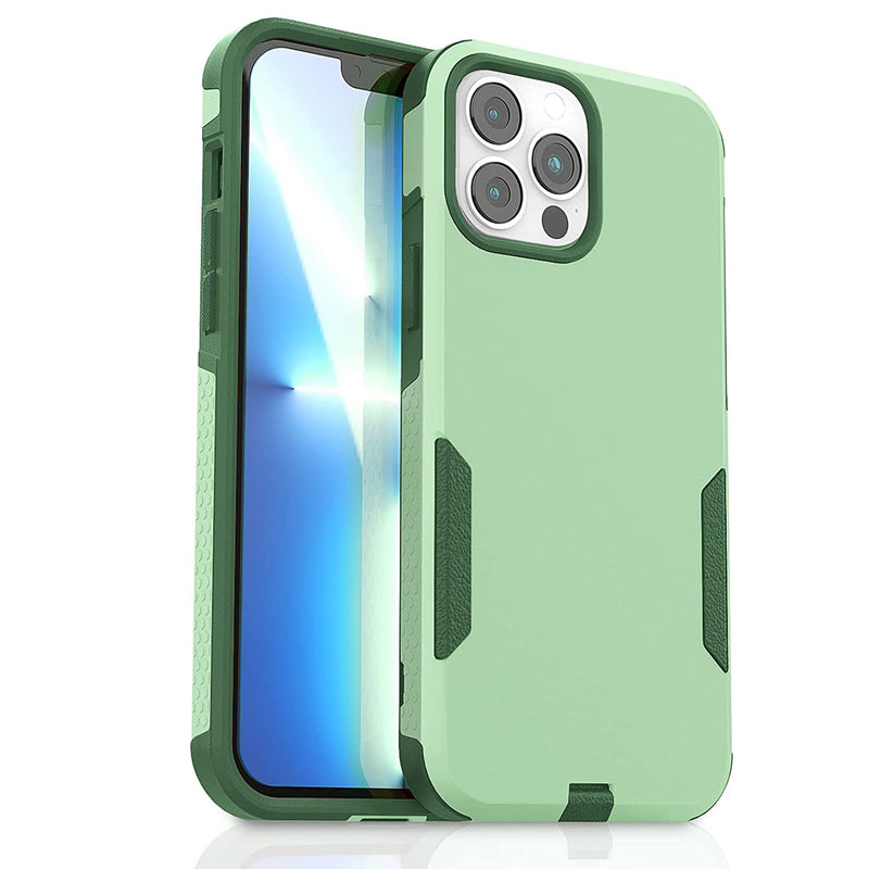 For Iphone 13 Pro Max Case Shockproof Protective Hard Case Heavy Duty Tough Rugged Lightweight Thin 6 7 For Men Women Green