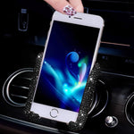Cukeyouz Bling Cell Phone Holder For Car Car Dash Air Vent Automatic Phone Mount Universal 360 Adjustable Crystal Auto Car Stand Holder Car Accessories For Women And Girls