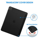 New Jetech Case For Ipad Pro 12 9 Inch 5Th Generation 2021 Model Slim Stand Hard Back Shell Smart Cover With Auto Wake Sleep Black