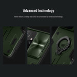 Cloudvalley For Galaxy S21 Ultra Case With Camera Cover Kickstand Slide Lens Protection 360 Rotate Ring Stand Impact Resistant Shockproof Protective Bumper Case For Samsung S21 Ultra 5G Green