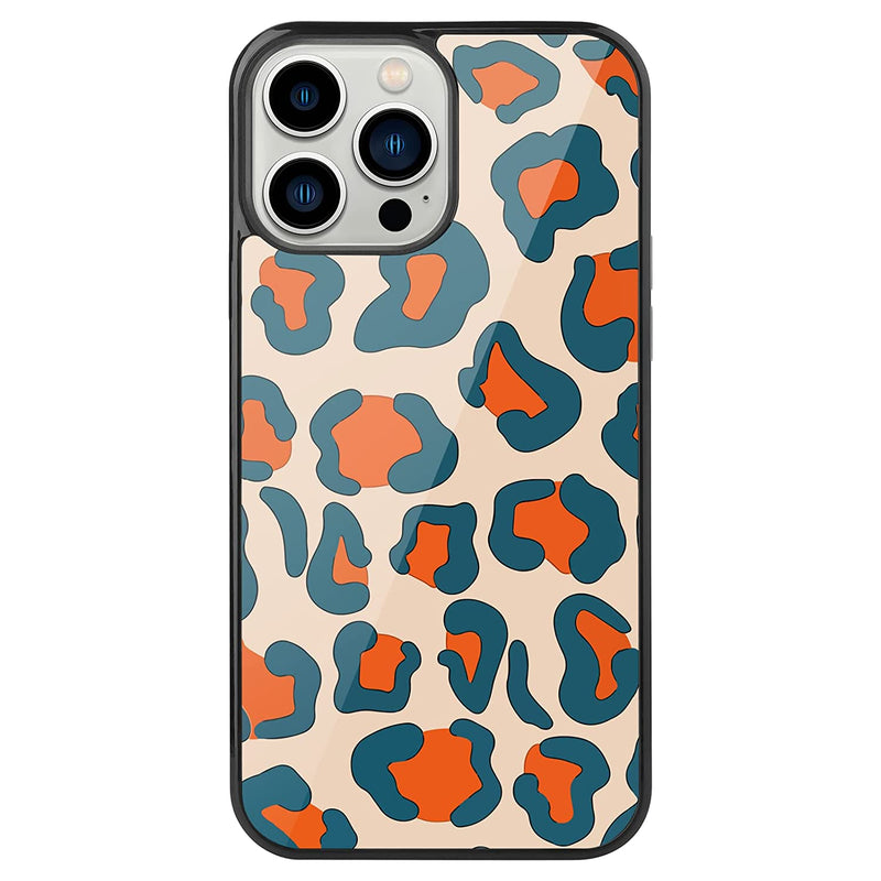 Miotany Phone Compatible With Iphone 13 Pro Max Case For Orange Leopard Print Pattern Anti Scratch And Anti Drop Cover For Iphone 13 Pro Max 6 7 Inch