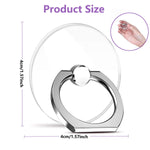 Phone Ring Transparent Cell Phone Ring Holder 360 Rotation Finger Ring Stand Clear Cell Phone Kickstand Compatible With Most Of Phones Tablet And Case2Silver 1Black 1Rose Gold
