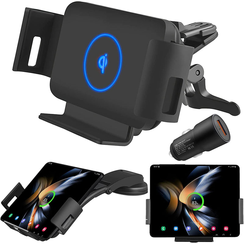 Wireless Car Charger Mount Holder Compatible For Samsung Galaxy Z