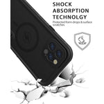 Diverbox Design For Iphone 12 Pro Max Waterproof Case With Kickstand Durable Shockproof Phone Case Cover With Built In Screen Protector For Iphone 12 Pro Max 6 7 Only Black