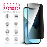 2 Pack Anti Spy For Iphone 13 13 Pro Tempered Glass Screen Protector 9H Hardness Stronger Privacy Screen Protector Shatterproof Hd Clear Fingerprint Free Zero Bubble Easy Installation Full Coverage