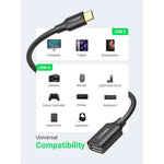 Ugreen Usb C To Usb Adapter Type C Otg Cable 2 Pack Usb C Male To Usb 3 0 A Female Cable Connector Compatible For Macbook Pro 2019 2018 Samsung Galaxy S10 S9 S8 Note 9 8 Lg V40 G6 Google Pixel 2 Xl