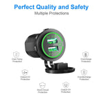 Dual Usb Charger Socket 2 4A 2 4A Waterproof 12V 24V Dual Usb Fast Charger Socket Power Outlet With Touch Switch For Car Marine Boat Golf Cart Motorcycle Truck And More4 8A Green