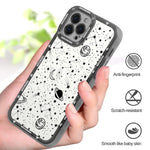 Aigomara Compatible With Iphone 13 Pro Case With Tempered Glass Screen Protector Clear Cute Astronaut Outer Space Star Creative Pattern Cover Designed For Iphone 13 Pro Case Women Kids Boy Black