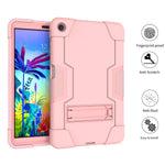 For Lg G Pad 5 10 1 Inch Tablet Case Heavy Duty Drop Proof And Shock Resistant Hybrid Casewith Built In Stand For Lg G Pad 5 10 1 Inch Fhd Tablet 2019 Rose Gold