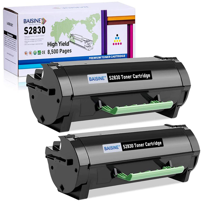 2 Pack Compatible Dell S2830 High Yield Laser Toner Cartridge Replacement For Dell S2830 S2830Dn 2830Dn 2830 Dn Printer Ink 8 500 Pages 2 Black